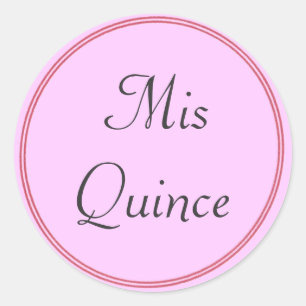 Autocollants Mis Quince en rose