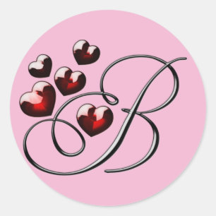 autocollants monogramme B initial