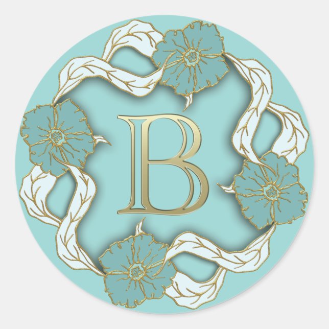 autocollants monogramme B initial (Devant)