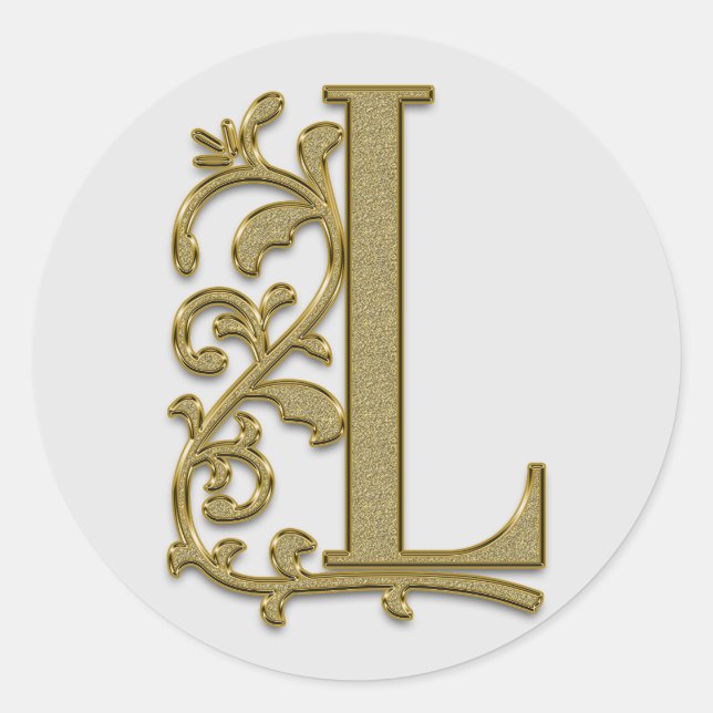autocollants monogramme initial L (Devant)
