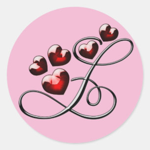 autocollants monogramme initial L