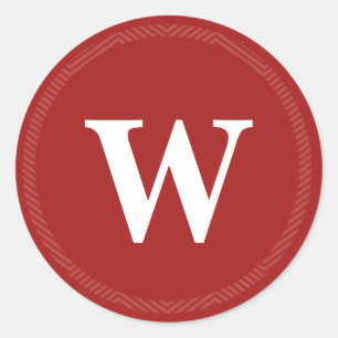 Autocollants Monogrammes Red Christmas Enveloppe