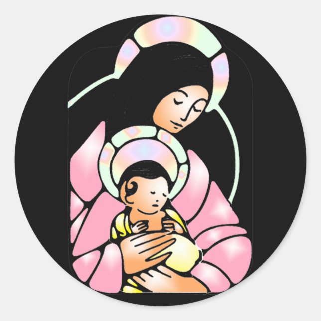 autocollants mosaic vierge marie (Devant)