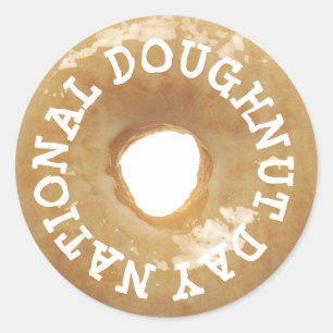Autocollants nationaux de jour de beignet