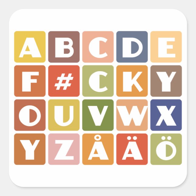 Autocollants Naughty Alphabets (Devant)