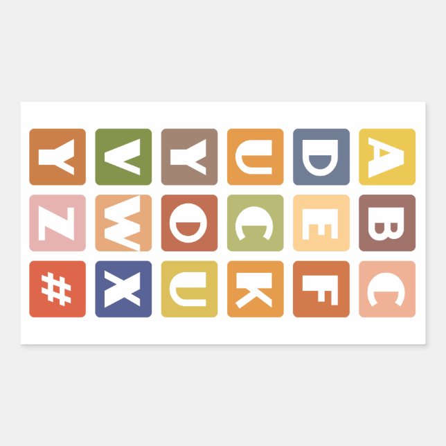 Autocollants Naughty Alphabets (Devant)