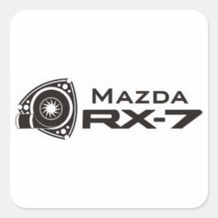 Autocollants noirs de moteur rotatoire de Mazda