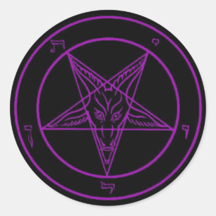 Autocollants noirs/pourpres de Baphomet