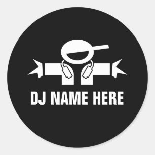 Autocollants nommés de disc-jockey pour le jockey