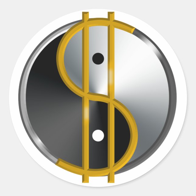 Autocollants objectiviste Yin/Yang (Devant)