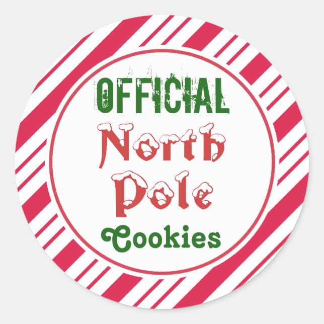 Autocollants officiels de cookies du pôle Nord (Devant)