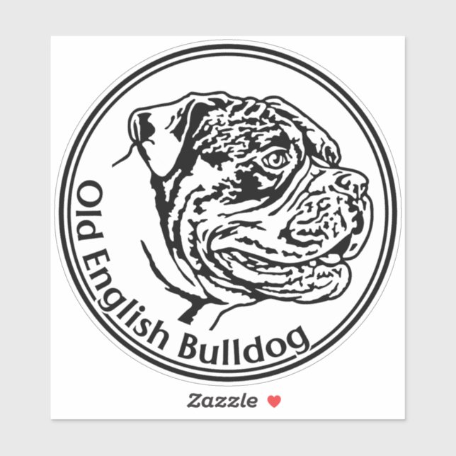 Autocollants Old English Bulldog (Feuille)