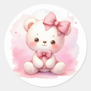 Autocollants Ourson Rose