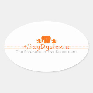 Autocollants ovales de #SayDyslexia, feuille de 4