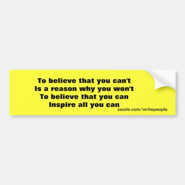 Autocollants pare-chocs de confiance en soi (Devant)