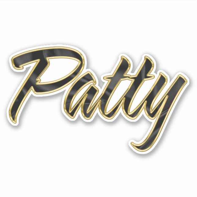 Autocollants Patty black gold lettering (Devant)