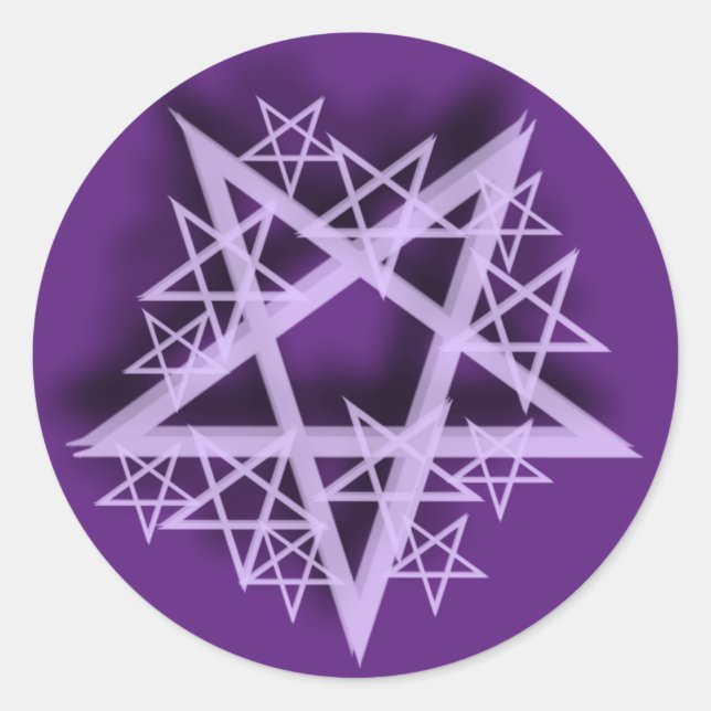 autocollants pentagrammes violets (Devant)