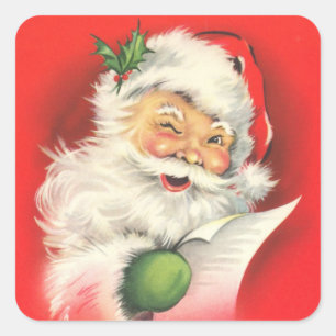 Autocollants - Père Noël Vintage
