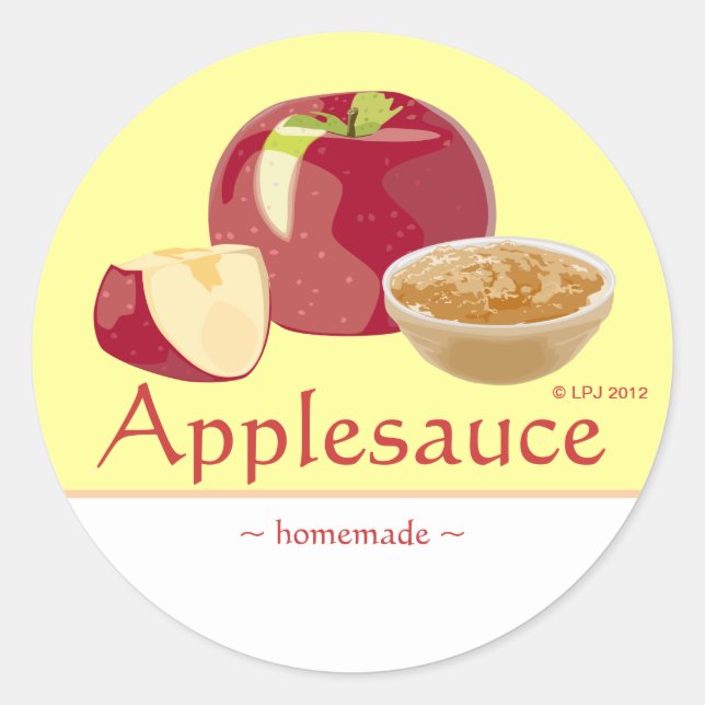 Autocollants personnalisables de compote de pommes (Devant)