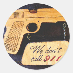 Autocollants personnalisables d'humour d'arme à