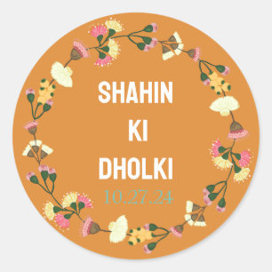 Autocollants personnalisables pour dholki