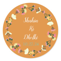 Autocollants personnalisables pour dholki