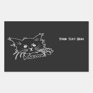 Autocollants personnalisés Black Cat