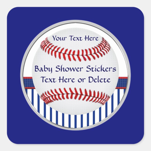 Autocollants personnalisés de baby shower de (Devant)