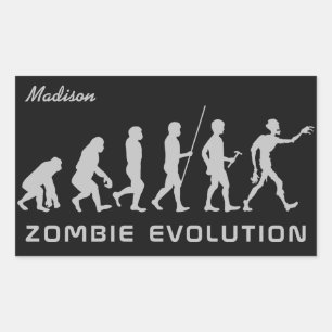 Autocollants personnalisés nom et couleur Zombie E