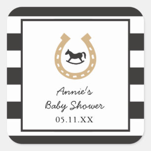 Autocollants personnalisés par baby shower en fer