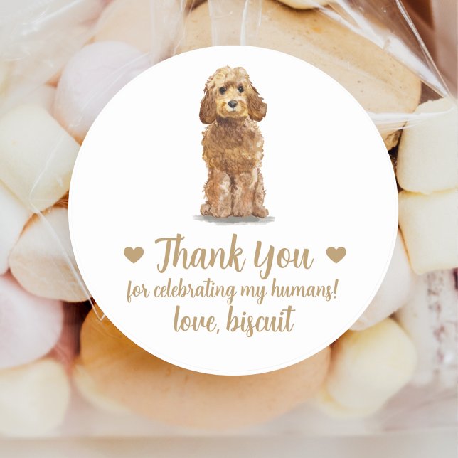 Autocollants personnalisés pour mariage de chien (Créateur téléchargé)