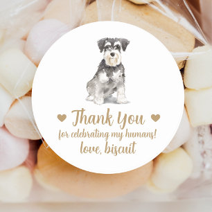 Autocollants personnalisés pour mariage de chien