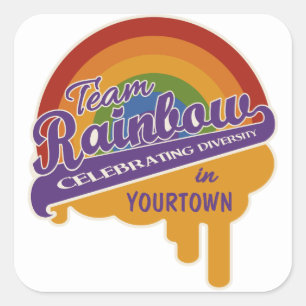 Autocollants personnalisés Team Rainbow