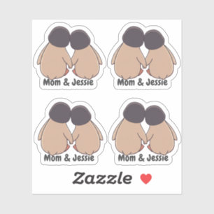 Autocollants pingouins mignons personnalisés pour