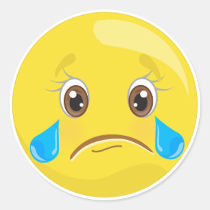 Autocollants pleurants tristes d'Emoji