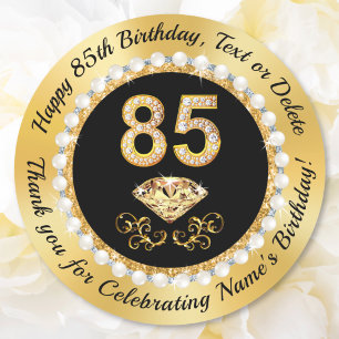 Autocollants pour 85e anniversaire. Fournitures po