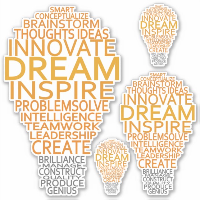 Autocollants pour ampoules lumineuses d'inspiratio (Devant)