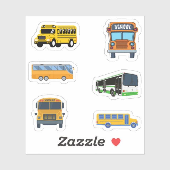 Autocollants pour autobus scolaires (Feuille)