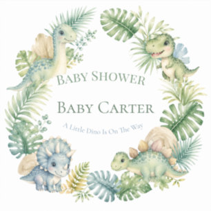 Autocollants pour Baby Shower sur le thème des Din