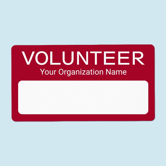 Autocollants pour badge en papier de volontaire Ro (MISOOK Red Volunteer Name Tag Stickers)