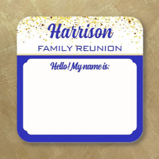 Autocollants pour badges de nom de réunion de fami