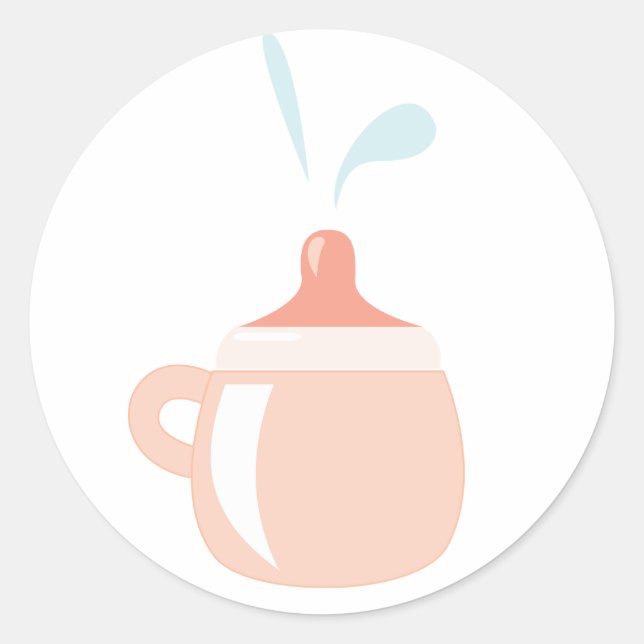 Autocollants pour bébé fille à bouteille (Devant)