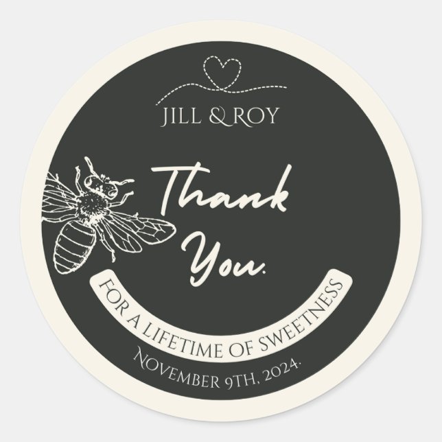 Autocollants pour couvercle de mini pot de miel (Devant)