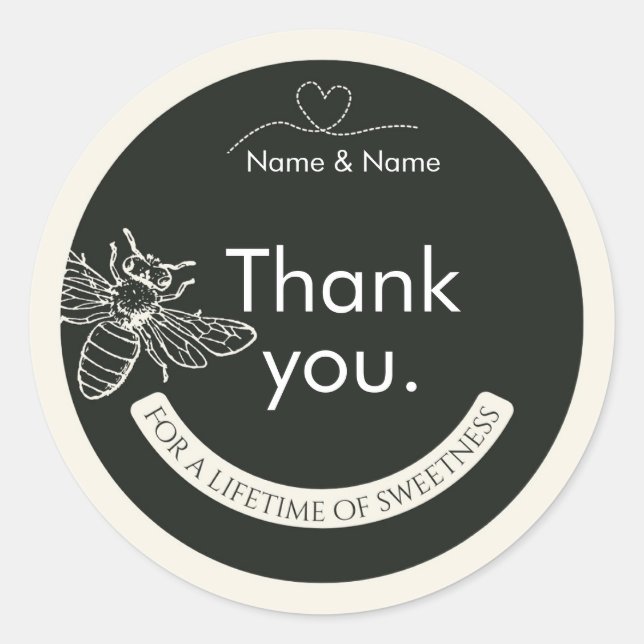 Autocollants pour couvercle de pot de miel mini (Devant)