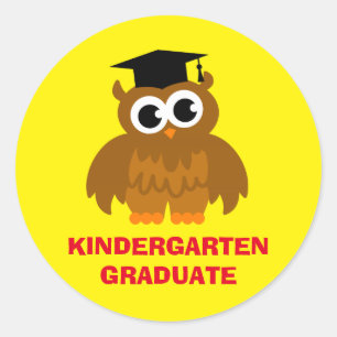 Autocollants pour diplômés de maternelle avec chou