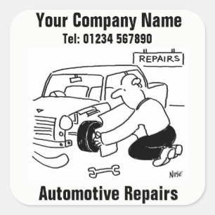 Autocollants pour entreprise de réparations automo