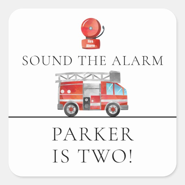 Autocollants pour fête d'anniversaire de camion de (Devant)