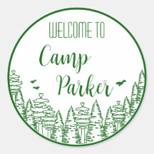 Autocollants pour la fête de Camp Bride