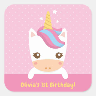 Autocollants pour la première fête d'anniversaire 