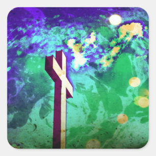 Autocollants pourpres de Sainte Croix